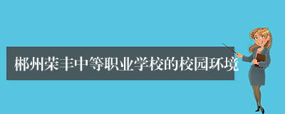 郴州荣丰中等职业学校的校园环境