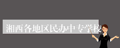 湘西各地区民办中专学校