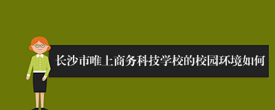 长沙市唯上商务科技学校的校园环境如何