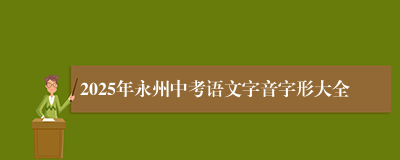 2025年永州中考语文字音字形大全