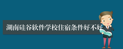 湖南硅谷软件学校住宿条件好不好