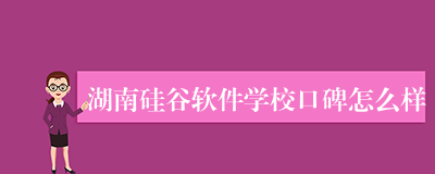 湖南硅谷软件学校口碑怎么样