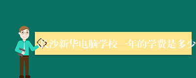 长沙新华电脑学校一年的学费是多少