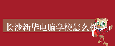 长沙新华电脑学校怎么样