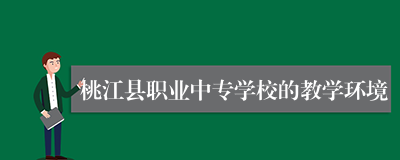 桃江县职业中专学校的教学环境