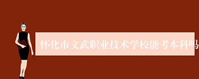 怀化市文武职业技术学校能考本科吗