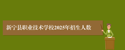 新宁县职业技术学校2025年招生人数