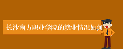 长沙南方职业学院的就业情况如何