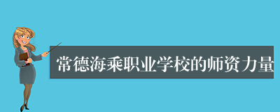 常德海乘职业学校的师资力量