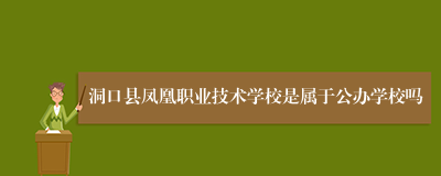 洞口县凤凰职业技术学校是属于公办学校吗