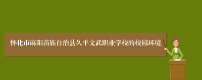 怀化市麻阳苗族自治县久平文武职业学校的校园环境