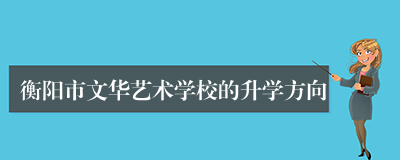 衡阳市文华艺术学校的升学方向