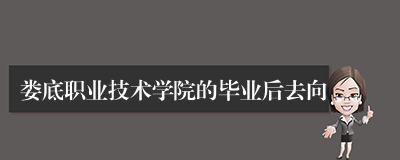 娄底职业技术学院的毕业后去向