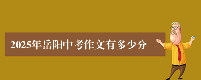 2025年岳阳中考作文有多少分